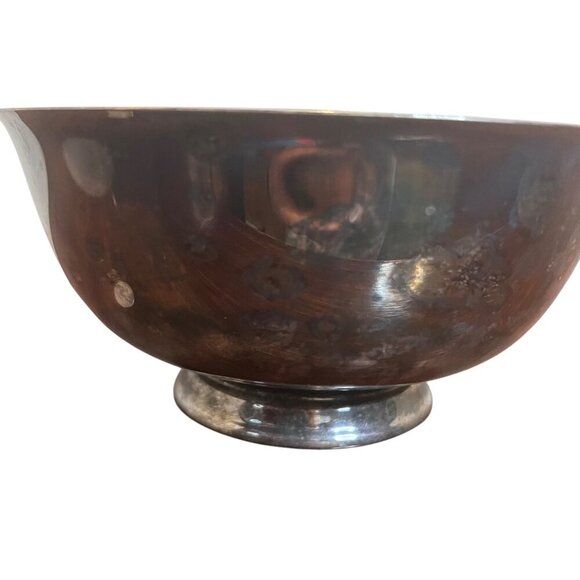 Reed & Barton Silver Plated Footed Paul Revere Style Bowl #104 - Picture 3 of 4